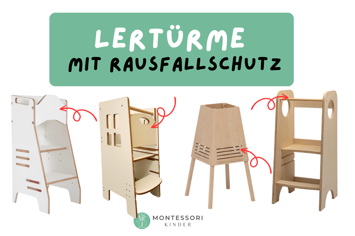 Lerntürme mit Rausfallschutz: Mit diesen 4 Küchenhelfer ist eine Sorge junger Eltern passé