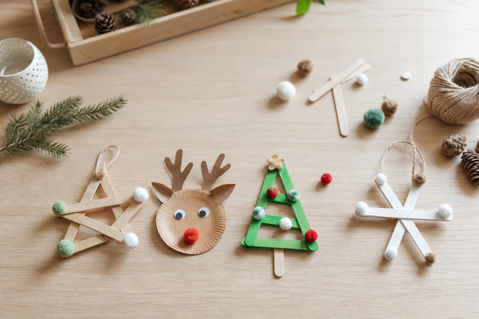 Weihnachtsbasteln mit Kleinkindern: 12 einfache Ideen für Ein- bis Dreijährige