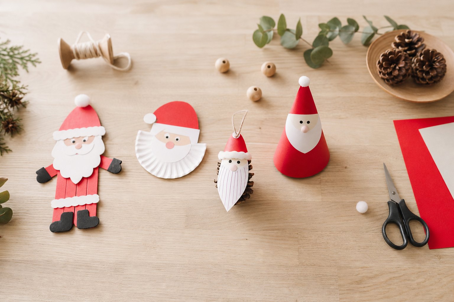 Nikolaus basteln mit Kindergartenkindern: 12 Ideen aus Papier, Pappteller und Klorollen